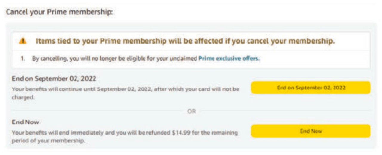 How to cancel your  Prime subscription and close your