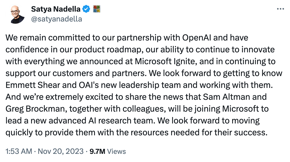 OpenAI/Microsoft: non-profit's mission is at odds with its biggest